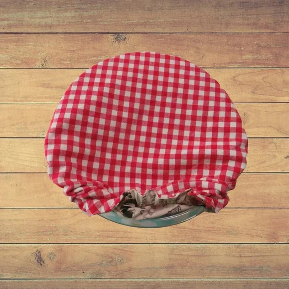 Kitchenaid Bowl Cover, Reversible Farm and Red Gingham - Picture 4 of 6